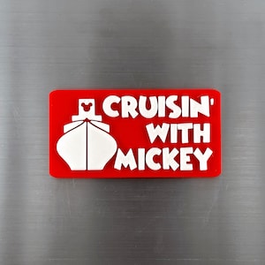 Cruisin&#39; With Mickey Magnet - Disney Cruise Fish Extender - Disney Family Magnet - Cruise Door Decor