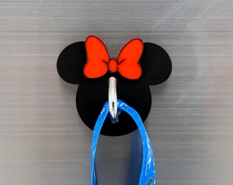 Magnetic Mouse Hook with Bow for Cruise Staterooms | Disney Fish Extender Gift | Stateroom Organizer