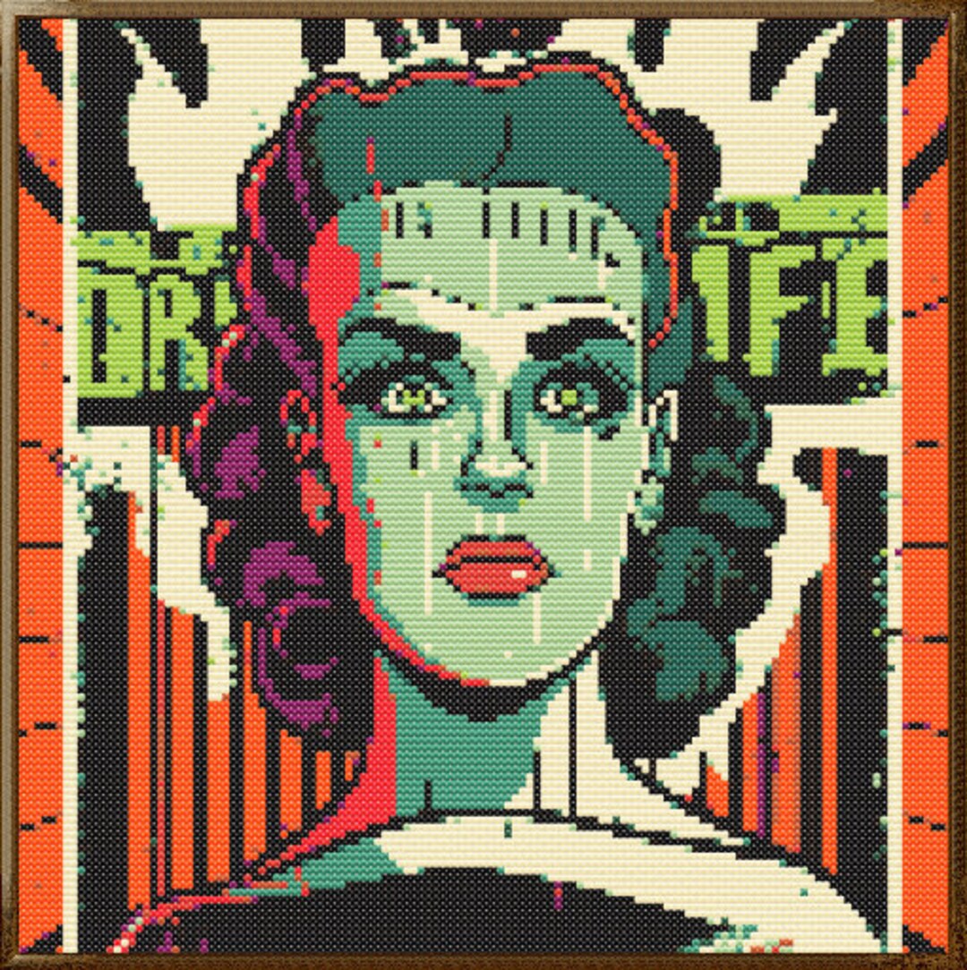 Android Wife Cool Retro Futuristic Cross Stitch Pattern PDF - Etsy