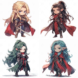 Custom DnD Portrait - Anime Chibi Styled DnD Characters for Tabletop Gaming - Commission - Dungeon and Dragons, JPG + SVG