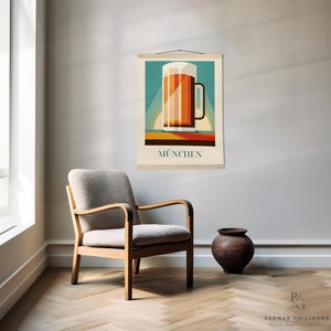 German food art poster: Beer from Munich - Matte Paper Poster with Hanger