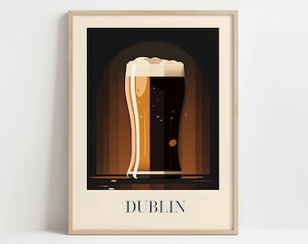 Guinness Beer from Dublin, Ireland - Poster with or without frame - Kitchen art print