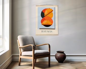 Empanadas, Argentinian food art, South American street food print, vintage Argentina food art, Matte Paper Poster with Hanger