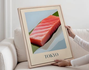 Tuna Otoro from Tokyo, Japan -  framed canvas - Kitchen wall art decoration