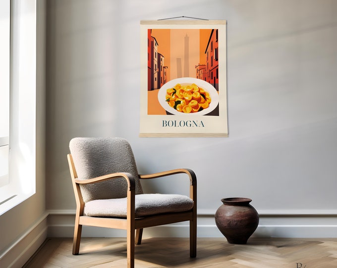 Tortellini, Italian food art, European food print, Bologna, food art, Matte Paper Poster with Hanger