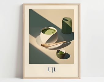 Té matcha de Uji, Japón - Póster con o sin marco - Lámina decorativa para la cocina