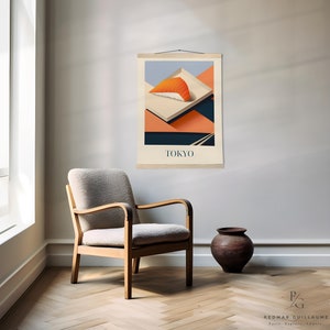 Japanese food art poster: Sushi from Tokyo - Matte Paper Poster with Hanger