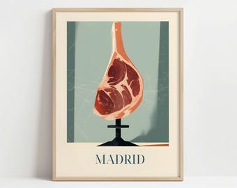 Jamón from Madrid, Spain - Poster with or without frame - Kitchen art print