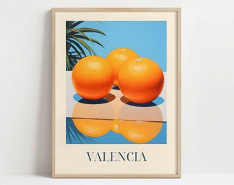 Oranges from Valencia, Spain - Poster with or without frame - Kitchen art print