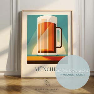 Bierkunst - München print - Duitse keukenposter - digitale download