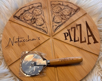 Tagliere per pizza rotondo, piatto per pizza personalizzato con incisione, regali per uomo, regali di nozze, regali di inaugurazione della casa, Natale, festa del papà, torta della mafia