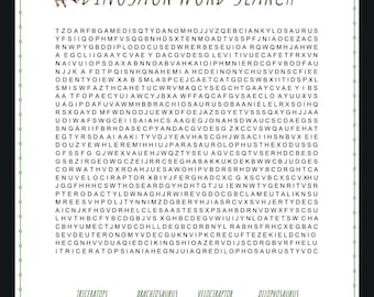 Dinosaur Word Search