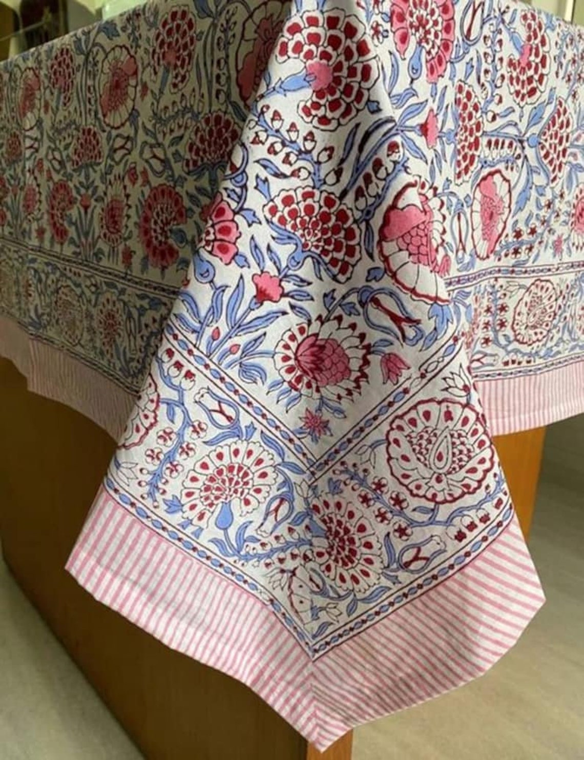 Infinite Red Boho Tablecloth
