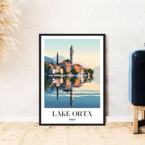 Lake Orta Lake Nature Piedmont Landscape Travel Poster Italy Hiking Digital Download Self-Print Gift Holiday Poster Printable Wallart