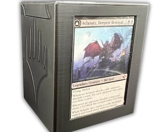 The Command Chamber: 3D Printed Commander Deck Box with Magnetic Lid & Display Window