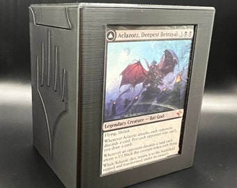 The Command Chamber: 3D Printed Commander Deck Box with Magnetic Lid & Display Window