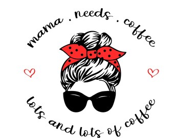 Mama needs coffee (lots and lots of coffee) SVG and PNG ,svg file for cricut, coffee svg,mama svg,png jpg,eps