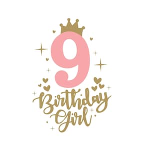 9. Geburtstag SVG PNG, 9. Geburtstag SVG, 9. Geburtstag Cricut Cut Files, mein 9