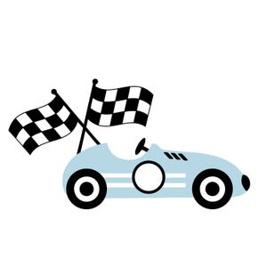 Racewagen SVG, gelaagd, papier, race, retro, verjaardag, topper, jongen, kinderen, gesneden bestand, vinyl, vervoer, cricut, voertuigen, onmiddellijke download