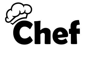 Chef svg cut file, instant download kitchen silhouette, cooking svg clipart, baking design, chef hat vector print