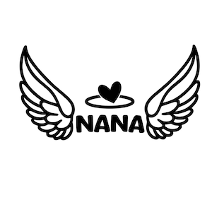 Angelo Nana Svg Png, Angelo Nonna Svg, Festa della mamma Svg, Perdita di mamma Svg, Lutto Svg, Simpatia Svg, Dolore Svg Funerale Svg in memoria amorevole