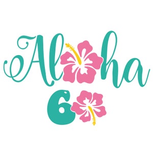 Aloha 60 SVG, 60e anniversaire Design soixante SVG, conception de chemise Aloha 60, téléchargement numérique, fichier de coupe Cricut Aloha soixante PNG
