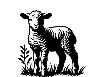 Cordero svg, cordero asomando, archivos de cuerpo completo, cricut, archivo de corte de Pascua, oveja, comercial, CNC, calcomanías de vinilo, clipart de cordero, archivo de corte de camiseta, láser