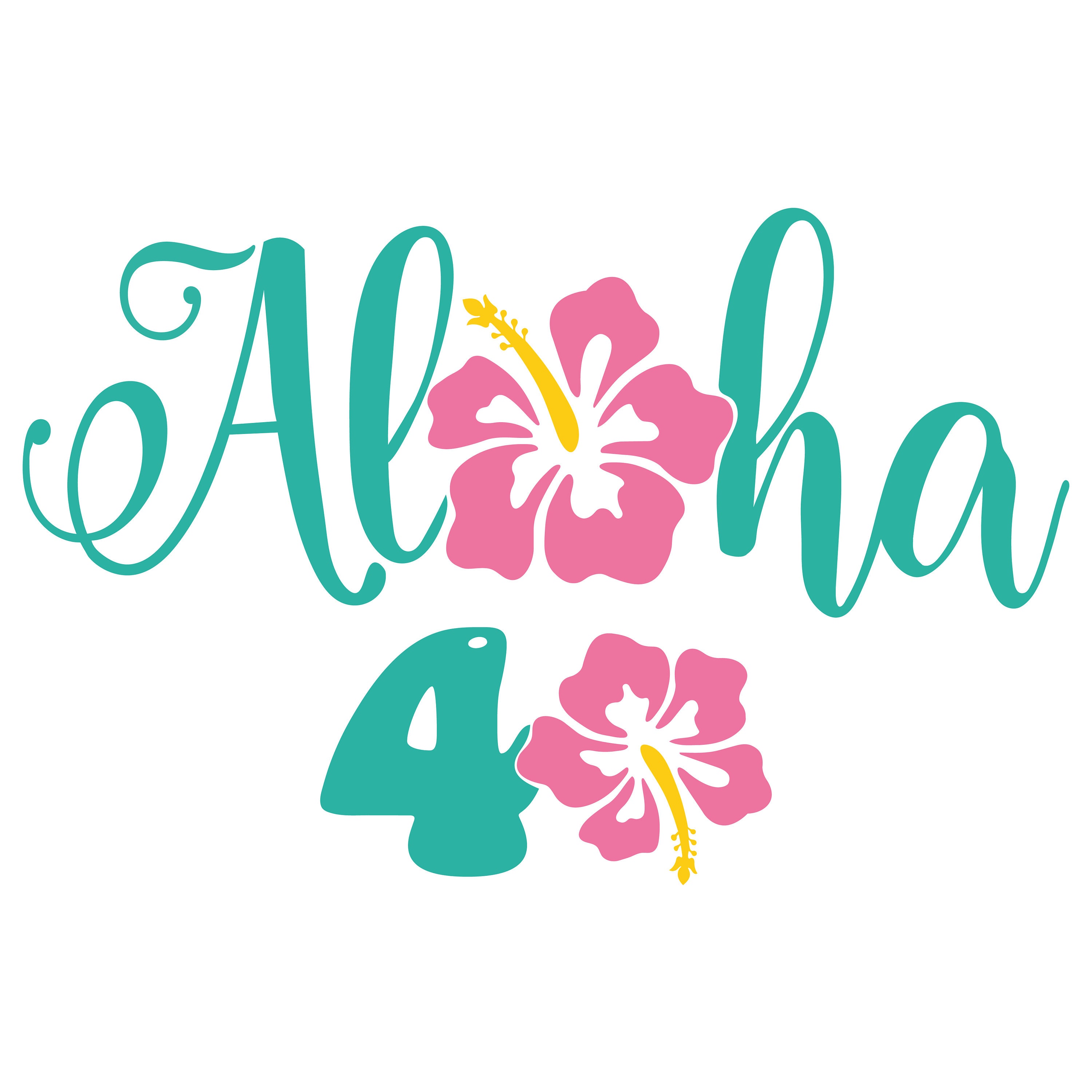 Aloha 40 SVG ,40th Birthday Design ,forty SVG ,aloha 40
