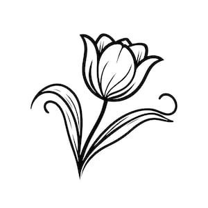 Tulp overzicht SVG, tulpen SVG, lentebloem snijden bestand, bloemen vector, tulp clipart, tulp boeket gesneden bestanden digitale download