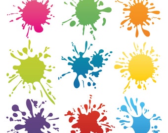 Paint Splatter SVG, Bundle, Paint Splats Svg, Paint Svg, Clipart, Vector, Ink splatter, Paint streak blob, Cut File for Cricut, Silhouette