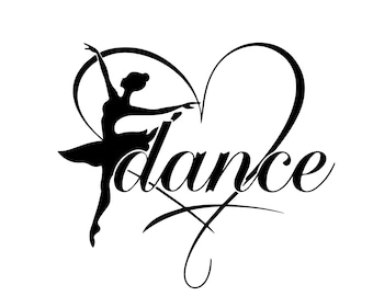 Ballerino svg, eps e png, Amo ballare svg, Ballo svg, Balet svg, File tagliati, Cricut svg