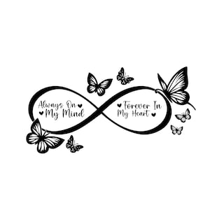 Altijd in mijn gedachten voor altijd in mijn hart, Memorial Svg, In Memory Svg, In Loving Memory Svg, Begrafenis Svg, Memorial Gift, Memorial Sayings Svg