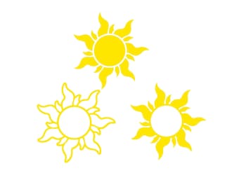 Sun SVG, Sun Cut File, Sun Clipart, Sunshine Svg, Summer Svg, Digital Download, Cricut, Silhouette, Glowforge DXF