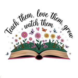 Teacher Appreciation Png | Teacher Sublimation design |Teacher Wildflowers Svg |Teach Them Png |Retro Teacher PNG Bundle |Teacher Floral Png