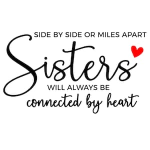 Soeur Memorial Svg, png, toujours dans mon esprit pour toujours dans mon coeur SVG, svg commémoratif, sœurs aiment svg, svg du souvenir