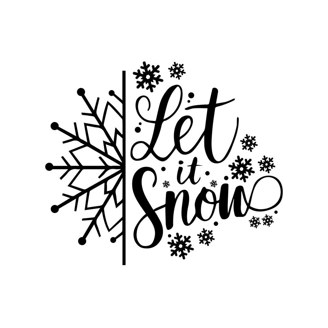 Let It Snow SVG Cut Files/ Winter Quote SVG Design - Etsy