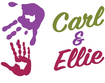 Carl & Ellie Mailbox Handprints Cut Files , Cricut , Silhouette Cameo, Svg Cut Files ,Digital File ,Eps ,png