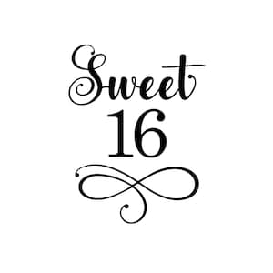 Sweet 16 SVG, Sweet Sixteen svg, Geburtstag Cake Topper SVG, Cake Topper svg, Geburtstag Cake Topper SVG, Geburtstag svg, eps png, Geburtstag svg
