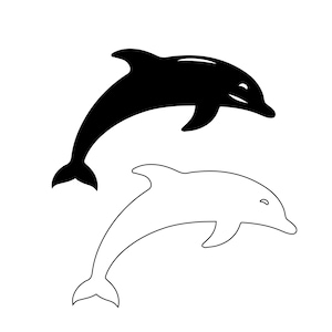 Niedliche Delfin-Svg, Baby-Delfin, Delfin-Svg, Delfin Clipart, Delfin-Gliederungs-Svg, geschnitten Datei, Meerestier, Ozeantier Clipart, Babyparty, Geburtstag