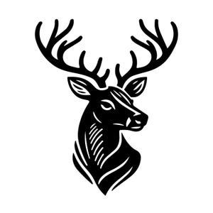 Deer head svg, Animals cut file for laser, plasma cnc metal wall decor, svg for Cricut, wood art engraved Silhouette decal papercut template