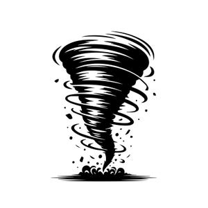 Tornado svg  - png  - whirlwind - twister - commercial use - storm - silhouette - clip art - instant download - weather