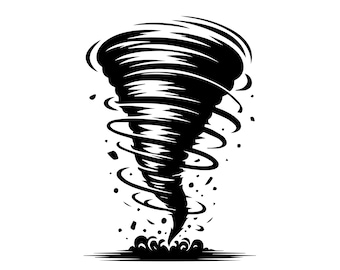 Tornado svg  - png  - whirlwind - twister - commercial use - storm - silhouette - clip art - instant download - weather