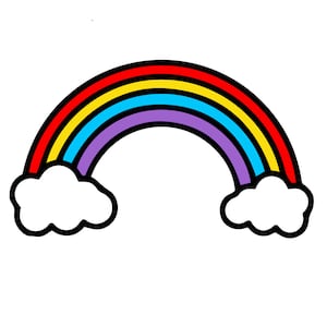 Bundle SVG arc-en-ciel, nuage, météo svg, arc-en-ciel, fichier de coupe, enfants, bébé, PNG, imprimable, Cricut, silhouette, usage commercial, téléchargement immédiat