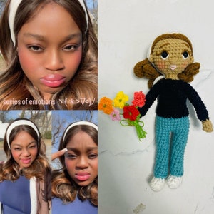 Custom Crochet Doll, Custom Stuffed doll, Doll From Portrait, Look Alike Doll, Commission Doll, Gifts for Mom Dad, Housewarming Gifts