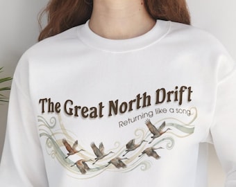 Sandhill Crane Sweatshirt | North Drift Migration Wildlife Art