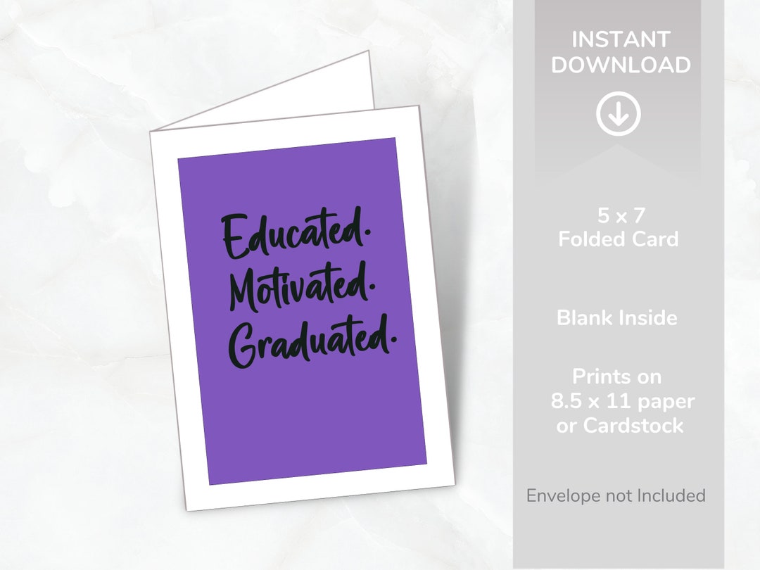 Graduation Printable Card, 2024 Graduation, Customized Grad Card, High ...
