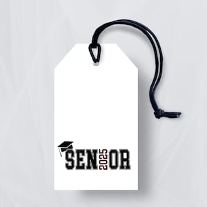 Graduation Gift Tags - Perfect Party Favors for the Seniors in Class of 2025, Digital Download Print at home Maroon Black