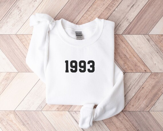 1993 Sweatshirt, 30th Birthday Gift, Embroidered … - image 2