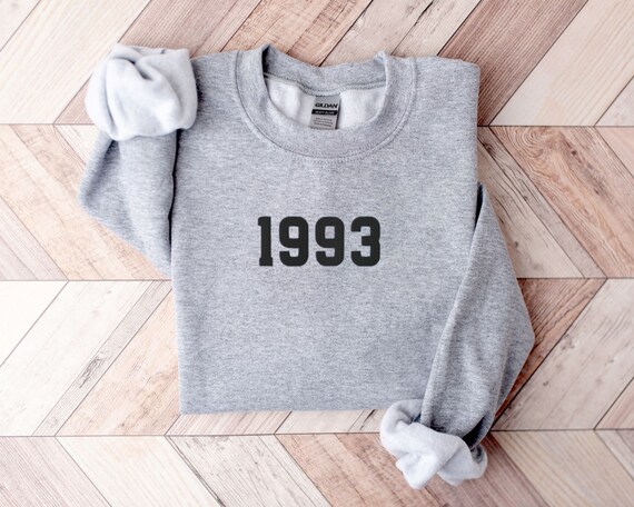 1993 Sweatshirt, 30th Birthday Gift, Embroidered … - image 3