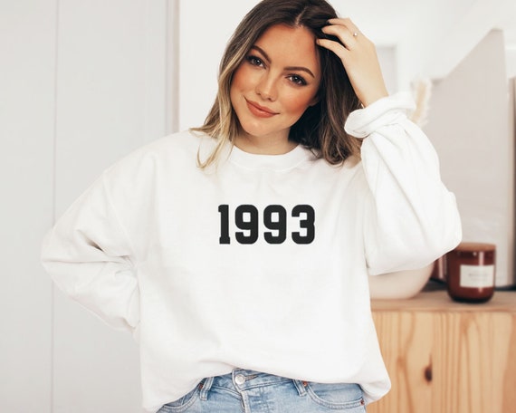 1993 Sweatshirt, 30th Birthday Gift, Embroidered … - image 1